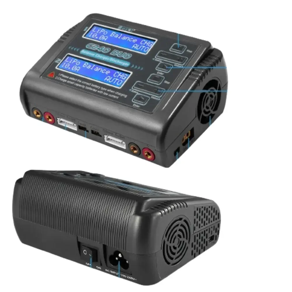 HTRC L6X2 10A AC 150W DC 240W for 1-6S Lipo Smart Dual Battery Discharger For RC Drone - Image 3