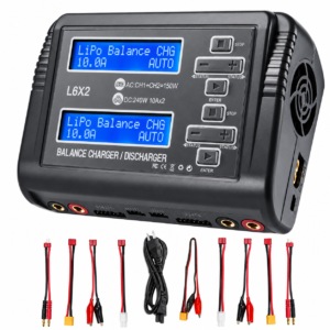 HTRC L6X2 10A AC 150W DC 240W for 1-6S Lipo Smart Dual Battery Discharger For RC Drone