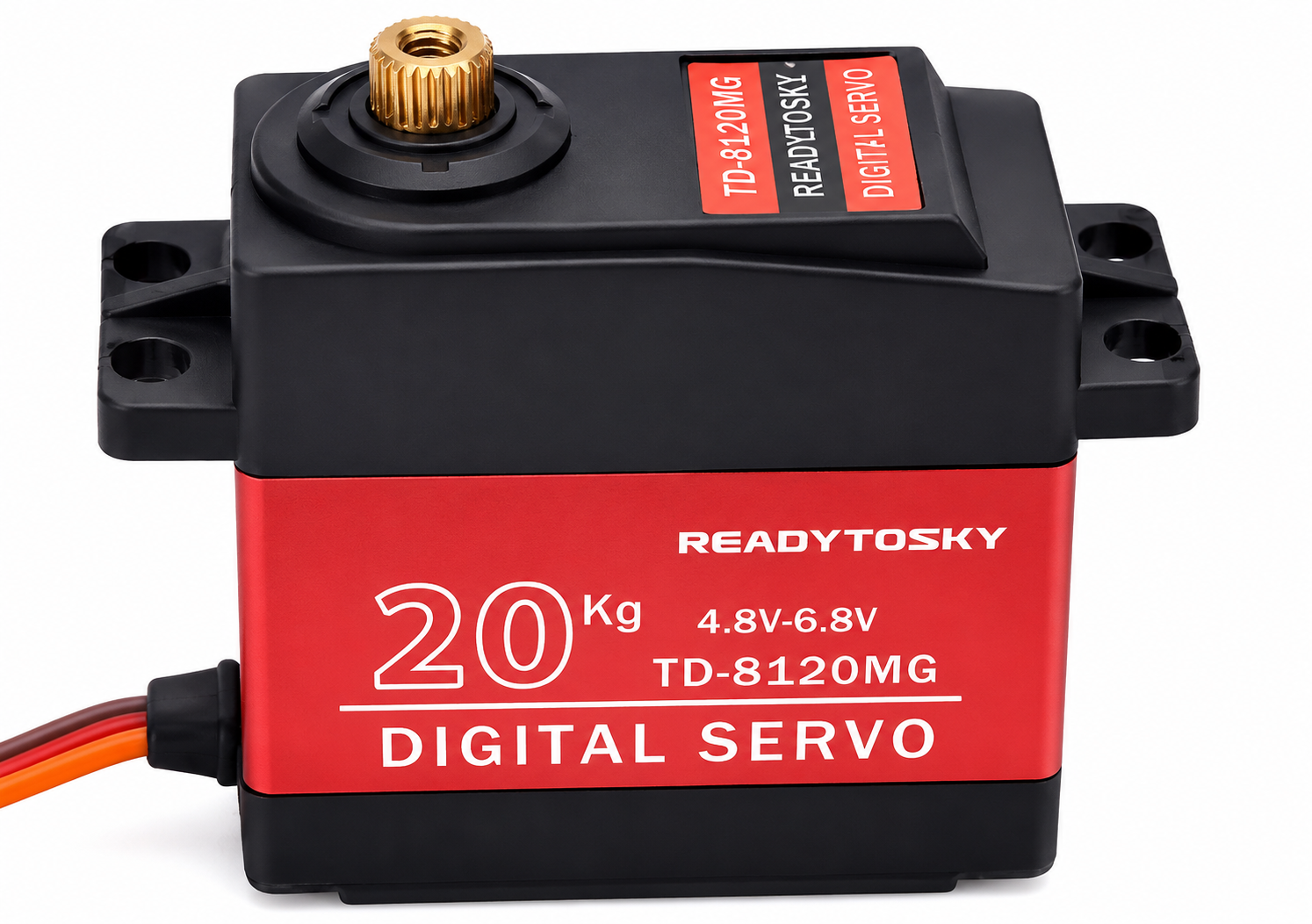 20KG Digital Servo with Aluminum Metal Gears 180° - Image 3