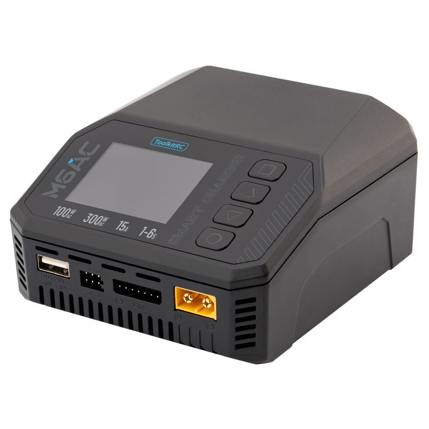 ToolkitRC M6AC 1-6S AC 100W DC 300W 15A Battery Charger - XT60 - Image 2