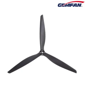Gemfan 13X10 Glass Fiber Nylon 3 Blade CW/CCW- Black (1 Pairs)