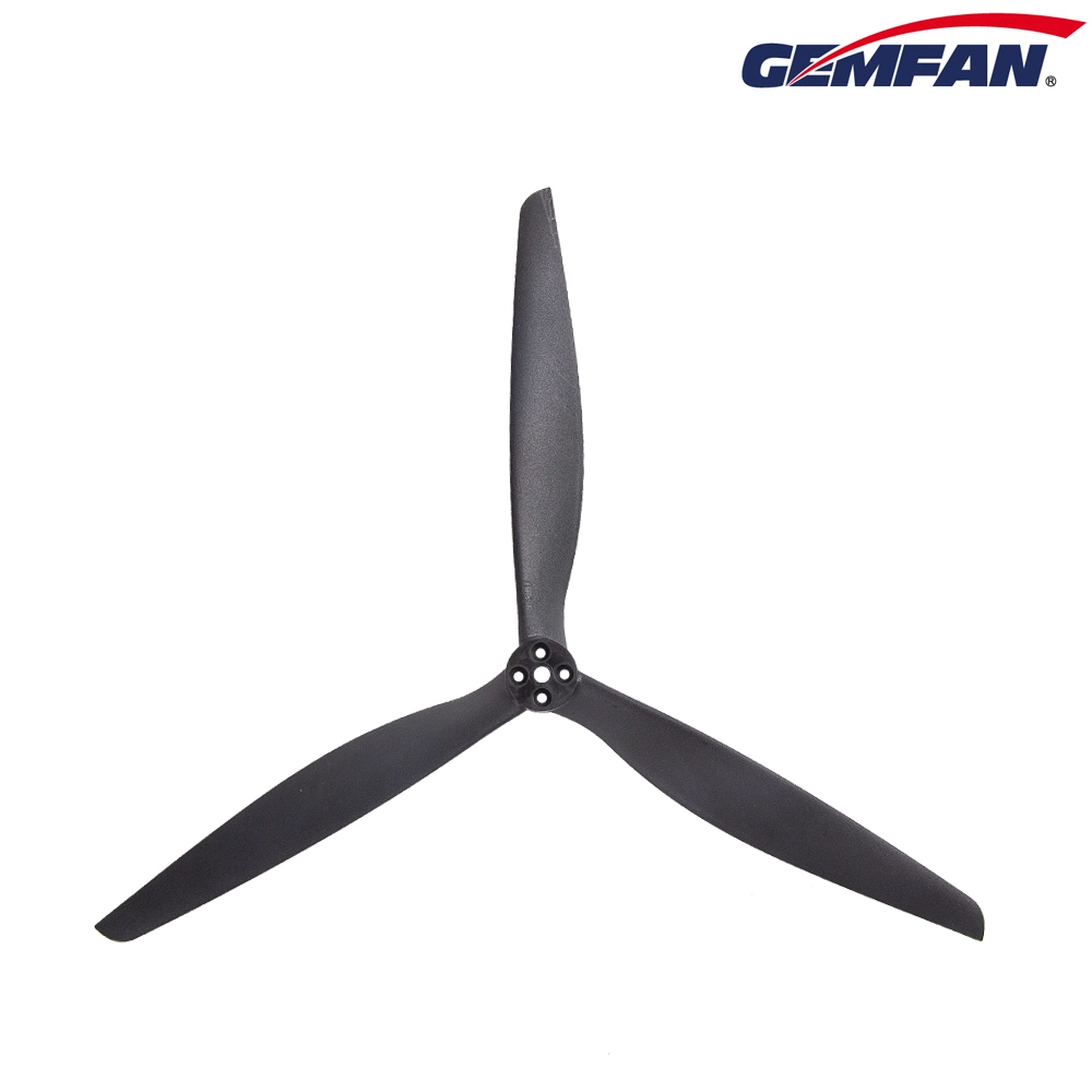 Gemfan 13X10 Glass Fiber Nylon 3 Blade CW/CCW- Black (1 Pairs)