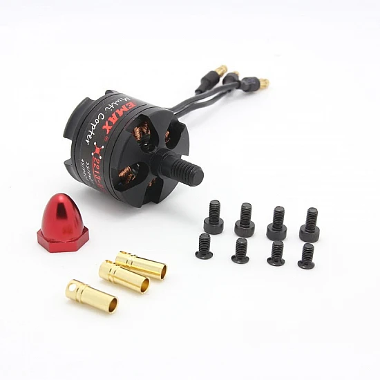 Emax MT2213 935KV Brushless DC Motor for Drone – Red Cap (CCW) With 1045 Propeller Combo